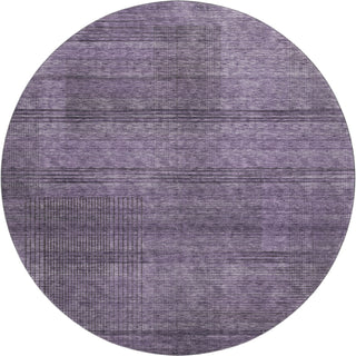 Piper Looms Mayfield Stripes AMF820 Plum Machine Washable Area Rug Round Main Image