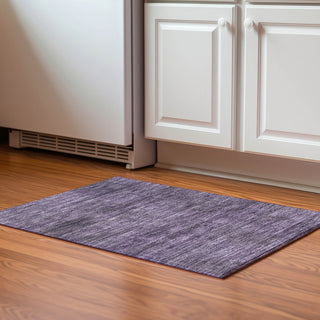 Piper Looms Mayfield Stripes AMF820 Plum Machine Washable Area Rug Scatter Lifestyle Image Feature