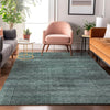 Piper Looms Mayfield Stripes AMF820 Teal Machine Washable Area Rug Lifestyle Image Feature