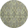 Piper Looms Mayfield Damask AMF821 Aloe Machine Washable Area Rug Round Main Image