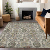 Piper Looms Mayfield Damask AMF821 Beige Machine Washable Area Rug Lifestyle Image Feature