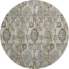 Piper Looms Mayfield Damask AMF821 Beige Machine Washable Area Rug Round Main Image