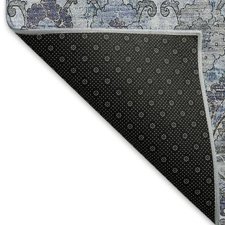 Piper Looms Mayfield Damask AMF821 Blue Machine Washable Area Rug Backing Image