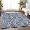 Piper Looms Mayfield Damask AMF821 Blue Machine Washable Area Rug Lifestyle Image Feature