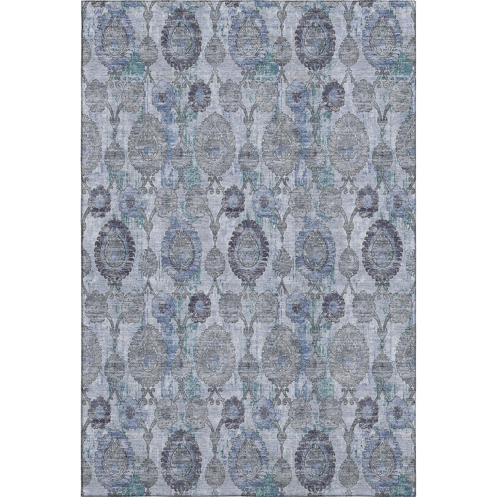 Piper Looms Mayfield Damask AMF821 Blue Machine Washable Area Rug main image