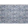 Piper Looms Mayfield Damask AMF821 Blue Machine Washable Area Rug Scatter Main Image