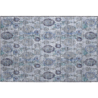 Piper Looms Mayfield Damask AMF821 Blue Machine Washable Area Rug Scatter Main Image