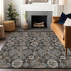 Piper Looms Mayfield Damask AMF821 Chocolate Machine Washable Area Rug Lifestyle Image Feature