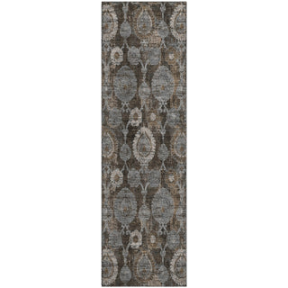 Piper Looms Mayfield Damask AMF821 Chocolate Machine Washable Area Rug Runner Main Image