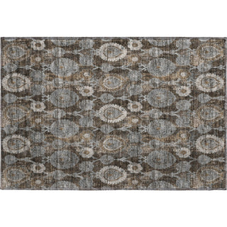 Piper Looms Mayfield Damask AMF821 Chocolate Machine Washable Area Rug Scatter Main Image