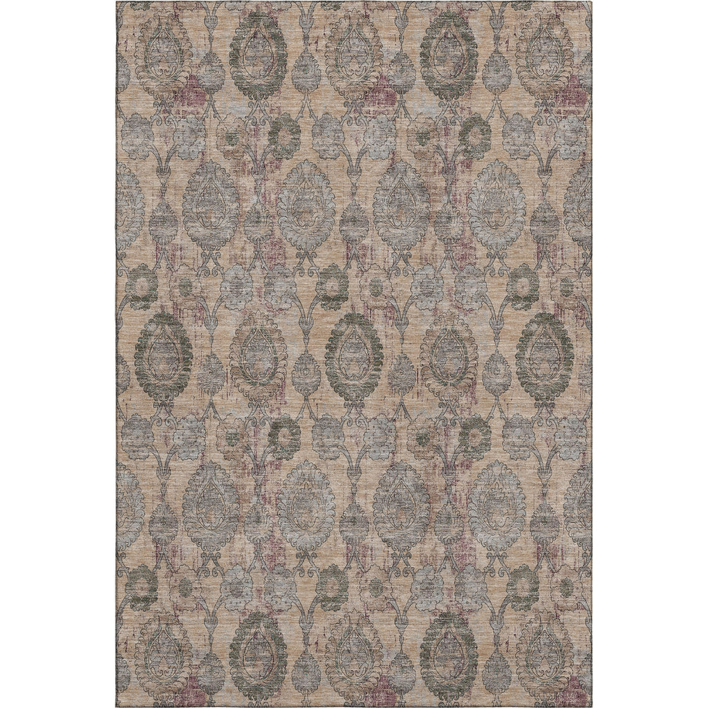 Piper Looms Mayfield Damask AMF821 Coral Machine Washable Area Rug main image