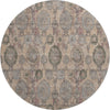 Piper Looms Mayfield Damask AMF821 Coral Machine Washable Area Rug Round Main Image