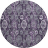 Piper Looms Mayfield Damask AMF821 Eggplant Machine Washable Area Rug Round Main Image
