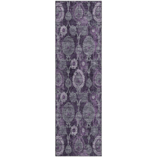 Piper Looms Mayfield Damask AMF821 Eggplant Machine Washable Area Rug Runner Main Image
