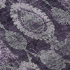Piper Looms Mayfield Damask AMF821 Eggplant Machine Washable Area Rug Swatch Image
