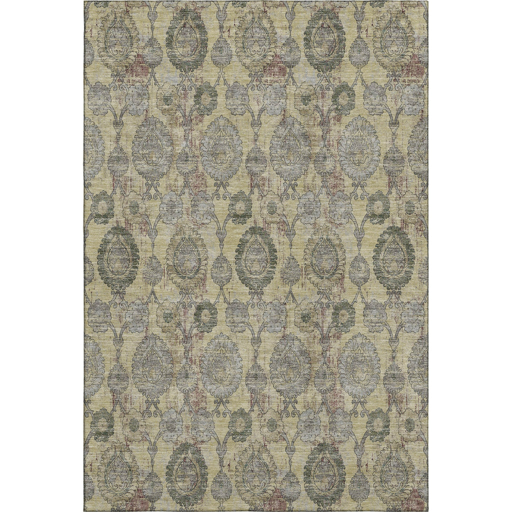 Piper Looms Mayfield Damask AMF821 Gold Machine Washable Area Rug main image