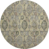 Piper Looms Mayfield Damask AMF821 Gold Machine Washable Area Rug Round Main Image