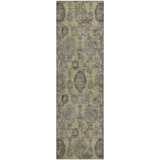 Piper Looms Mayfield Damask AMF821 Gold Machine Washable Area Rug Runner Main Image