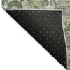 Piper Looms Mayfield Damask AMF821 Green Machine Washable Area Rug Backing Image