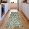 Piper Looms Mayfield Damask AMF821 Green Machine Washable Area Rug Runner Lifestyle Image Feature
