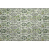 Piper Looms Mayfield Damask AMF821 Green Machine Washable Area Rug Scatter Main Image