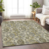 Piper Looms Mayfield Damask AMF821 Khaki Machine Washable Area Rug Lifestyle Image Feature