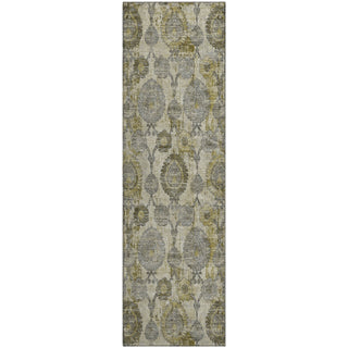 Piper Looms Mayfield Damask AMF821 Khaki Machine Washable Area Rug Runner Main Image