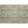 Piper Looms Mayfield Damask AMF821 Khaki Machine Washable Area Rug Scatter Main Image