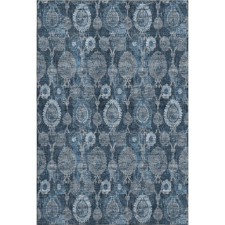 Piper Looms Mayfield Damask AMF821 Navy Machine Washable Area Rug main image