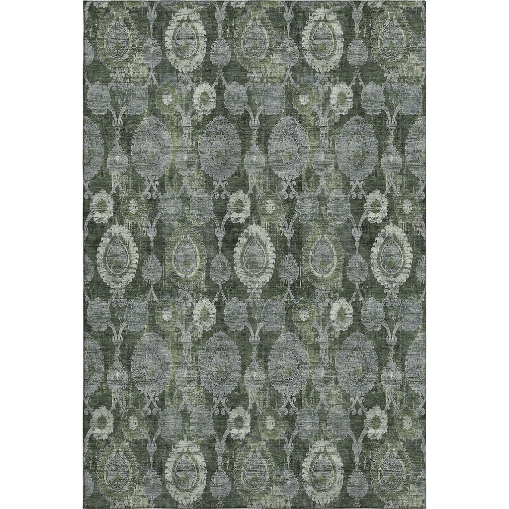 Piper Looms Mayfield Damask AMF821 Olive Machine Washable Area Rug main image