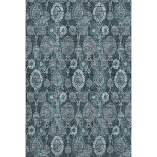 Piper Looms Mayfield Damask AMF821 Teal Machine Washable Area Rug main image