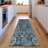 Piper Looms Mayfield Damask AMF821 Teal Machine Washable Area Rug Runner Lifestyle Image Feature