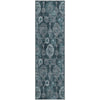 Piper Looms Mayfield Damask AMF821 Teal Machine Washable Area Rug Runner Main Image