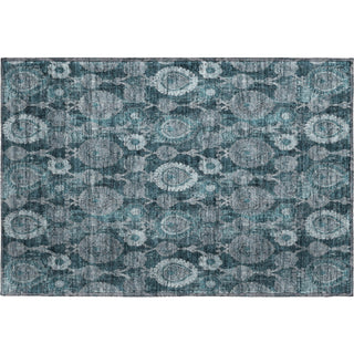 Piper Looms Mayfield Damask AMF821 Teal Machine Washable Area Rug Scatter Main Image