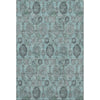 Piper Looms Mayfield Damask AMF821 Turquoise Machine Washable Area Rug main image