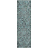 Piper Looms Mayfield Damask AMF821 Turquoise Machine Washable Area Rug Runner Main Image