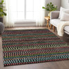 Piper Looms Mayfield Stripes AMF823 Black Machine Washable Area Rug Lifestyle Image Feature