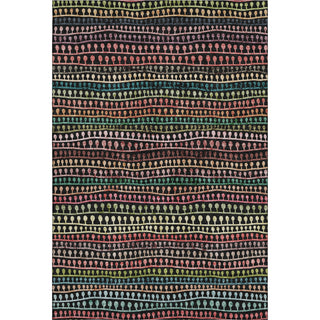Piper Looms Mayfield Stripes AMF823 Black Machine Washable Area Rug main image