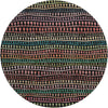Piper Looms Mayfield Stripes AMF823 Black Machine Washable Area Rug Round Main Image