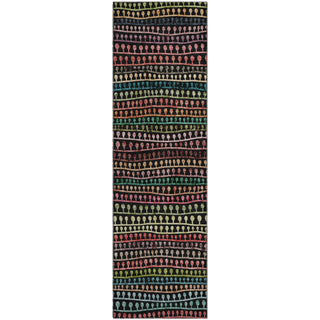 Piper Looms Mayfield Stripes AMF823 Black Machine Washable Area Rug Runner Main Image