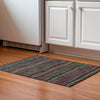 Piper Looms Mayfield Stripes AMF823 Black Machine Washable Area Rug Scatter Lifestyle Image Feature