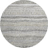 Piper Looms Mayfield Stripes AMF823 Ivory Machine Washable Area Rug Round Main Image