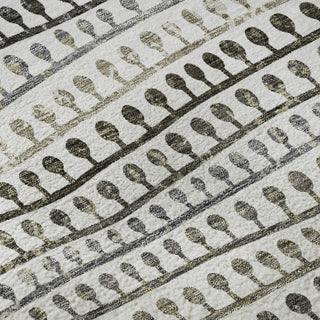 Piper Looms Mayfield Stripes AMF823 Ivory Machine Washable Area Rug Swatch Image