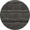 Piper Looms Mayfield Stripes AMF823 Taupe Machine Washable Area Rug Round Main Image