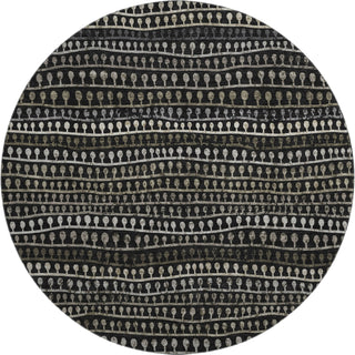 Piper Looms Mayfield Stripes AMF823 Taupe Machine Washable Area Rug Round Main Image