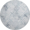 Piper Looms Mayfield Squares AMF824 Blue Machine Washable Area Rug Round Main Image
