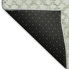 Piper Looms Mayfield Squares AMF824 Green Machine Washable Area Rug Backing Image
