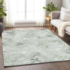 Piper Looms Mayfield Squares AMF824 Green Machine Washable Area Rug Lifestyle Image Feature