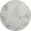 Piper Looms Mayfield Squares AMF824 Green Machine Washable Area Rug Round Main Image