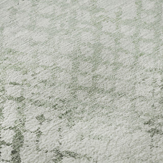 Piper Looms Mayfield Squares AMF824 Green Machine Washable Area Rug Swatch Image